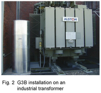 G3B installation on an industrial transformer